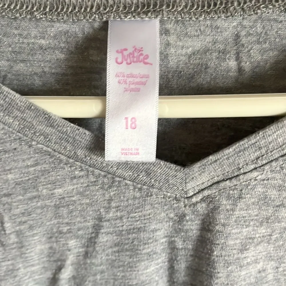 Justice Girls Believe in You long sleeve t shirt size 18